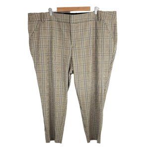 Ava & Viv Tan Plaid Dress Pants NWT 26W